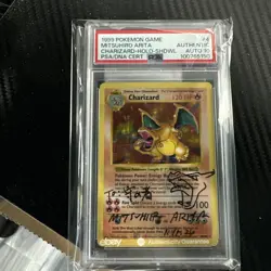 1999 POKEMON GAME #4 CHARIZARD-HOLO SHADOWLESS PSA AUTHENTIC AUTO 10 - Image 1