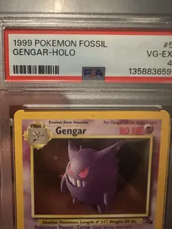 PSA 4 1999 Fossil Gengar Holo 5/62 Holo Foil WOTC Pokemon Unlimited - Image 2