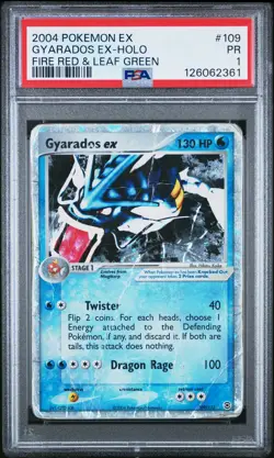 2004 POKEMON EX FIRE RED & LEAF GREEN #109 GYARADOS EX-HOLO PSA 1 - Image 1