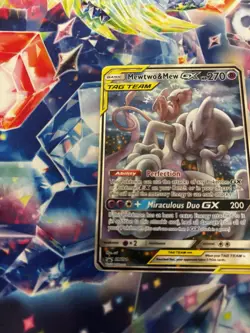 Pokemon Mewtwo & Mew GX Promo Holo SM191 Unified Minds TCG Card - Image 2