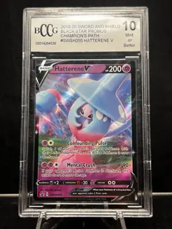 Hatterene V SWSH055 HOLO SWSH: Sword & Shield Promo! BCCG MINT 10 Pokemon - Image 1