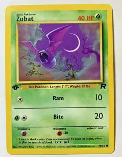 ZUBAT - 1st Edition - Team Rocket Set - 70/82 - Common - Pokemon - Unlimited - Image 1