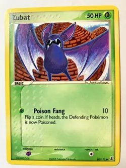 ZUBAT - 88/113 - EX Delta Species - 2005 - Common - Vintage Pokemon Card - NM - Image 1