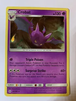 CROBAT - 56/149 - Sun & Moon - HOLOGRAPHIC - RARE - Pokemon Card - NM - Image 2