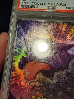 Haunter RAINBOW FOIL Topps Pokemon Tv Animation Edition Series 2 Blue - PSA 5 - Image 4