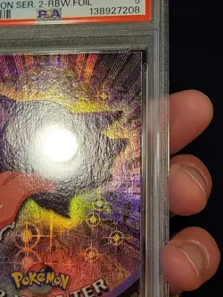 Haunter RAINBOW FOIL Topps Pokemon Tv Animation Edition Series 2 Blue - PSA 5 - Image 5