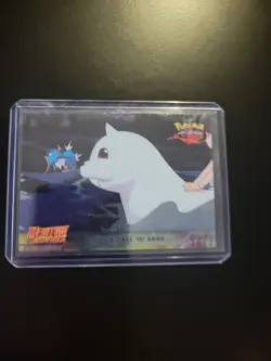 1998 Pokemon Topps Card #16 A Call To Arms Movie Scene Holo Rare Black Logo - Image 2