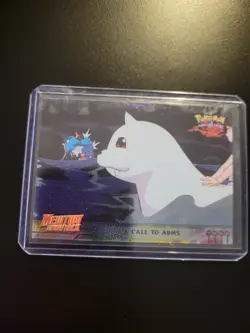 1998 Pokemon Topps Card #16 A Call To Arms Movie Scene Holo Rare Black Logo - Image 5