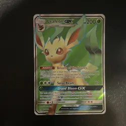 Pokemon Leafeon GX 139/156 SM-Ultra Prism Ultra Rare Full Art Holo Card - Image 1