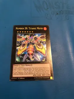 YUGIOH Ultra Rare Number 28: Titanic Moth DUSA-EN013 1st Edition - Image 1