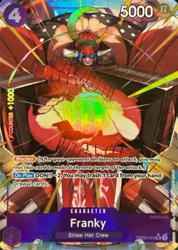 • Franky • OP09-072 Alt Art Holo Emperors in the New World One Piece TCG NM - Image 1