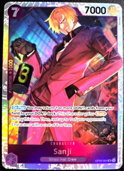 Sanji OP09-065 SR ONE PIECE Card Game NM Purple Reprint - Image 1
