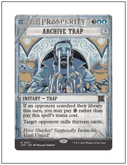 1x Archive Trap, Breaking News Showcase Art, Outlaws, Magic MTG NM - Image 1