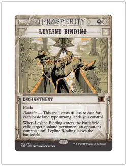 1x Leyline Binding, Showcase Art, Outlaws, Magic MTG NM - Image 1