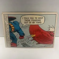 1966 Donruss Marvel Super Heroes Card # 5 Captain America Rookie Card! - Image 1