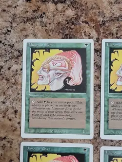 MTG 4x Llanowar Elves Revised Edition Regular LP Playset X4 - Image 3