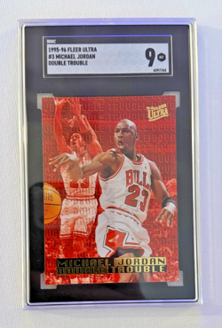1995-96 Fleer Ultra Michael Jordan Double Trouble #3 SGC 9 Mint Chicago Bulls! - Image 1