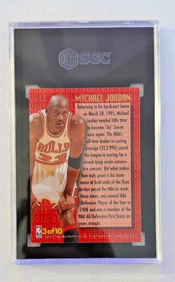 1995-96 Fleer Ultra Michael Jordan Double Trouble #3 SGC 9 Mint Chicago Bulls! - Image 2