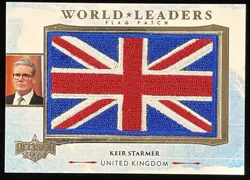 2024-2025 DECISION UPDATE KEIR STARMER WORLD LEADERS FLAG PATCH CARD ENGLAND - Image 1