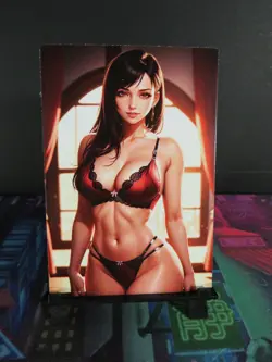Tifa Lockhart Final Fantasy Custom Art Card NM Anime Sexy Waifu Collectible - Image 1