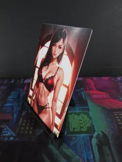 Tifa Lockhart Final Fantasy Custom Art Card NM Anime Sexy Waifu Collectible - Image 2