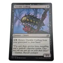 MTG: Durable Coilbug 085/274 - Ikoria Lair of Behemoths 2020 Black Common (2) - Image 1