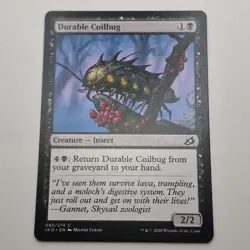 MTG: Durable Coilbug 085/274 - Ikoria Lair of Behemoths 2020 Black Common (2) - Image 2
