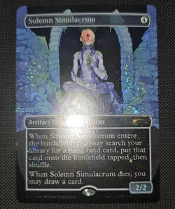 MTG GALAXY FOIL Solemn Simulacrum 0791 Secret Lair Rare NM - Image 1