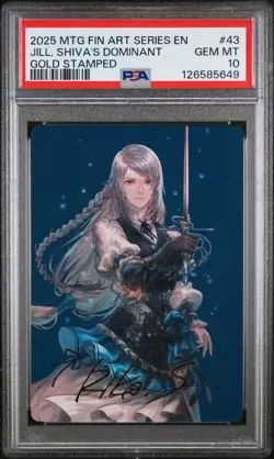 Jill, Shiva's Dominant (Art Series) #43/53 Final Fantasy MTG Gold Stamp PSA 10 - Image 1