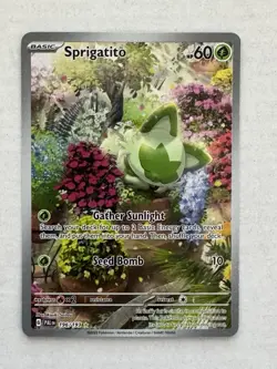 Pokemon TCG Sprigatito 196/193 Paldea Evolved Illustration Rare NM - Image 1