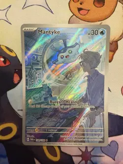 Pokemon TCG Mantyke 189/182 Illustration Rare Paradox Rift Full Art Card NM/M - Image 1
