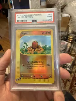 Pokemon Diglett Expedition Reverse Holo #106 PSA 9 - Image 1