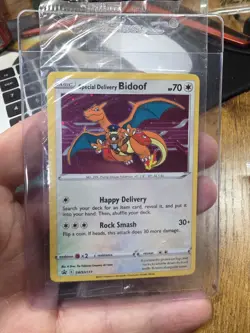 Pokemon TCG Special Delivery Bidoof SWSH177 Black Star Promo Card Sealed - Image 1