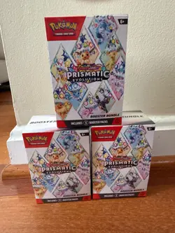 Pokemon THREE (3) Prismatic Evolutions Booster Bundles - New, Factory Sealed - Image 1
