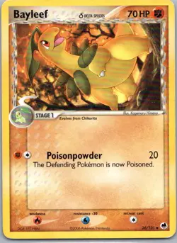 Pokemon TCG Bayleef δ 26/101 Dragon Frontiers MP - Image 1