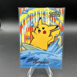 2000 Topps Pokemon TV Animation Series 2 Surfing #25 Pikachu 8 Of 10 Stick-Ons - Image 1