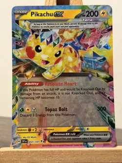 Pokemon TCG Pikachu ex 057/191 Surging Sparks - Image 1
