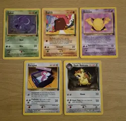 Pokemon TCG Team Rocket Bundle Dark Raticate Porygon Zubat Diglett Drowzee - Image 1