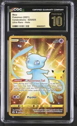Pokemon Celebrations Gold Mew 025/025 CGC PRISTINE 10 - Image 1