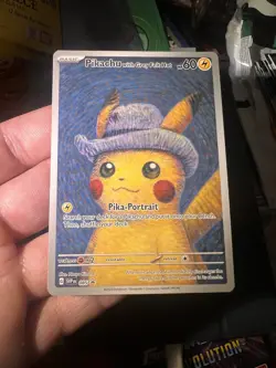 Pokemon TCG Pikachu with Grey Felt Hat 85 Promo Full Art Basic 60 HP Scarlet - Image 1