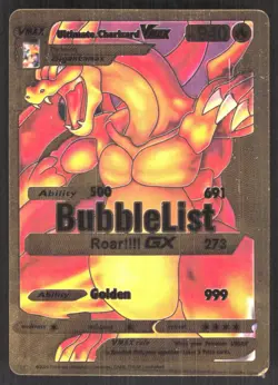 Pokemon Ultimate Charizard Vmax Gold Foil Fan Art - Image 1
