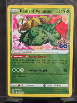 Radiant Venusaur 004/078 Pokemon GO Holo - Image 1