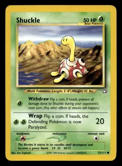 Shuckle 72/111 Common Neo Genesis WOTC Pokemon LP - Image 1