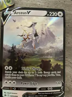 Arceus V SWSH204 Black Star Promo Ultra Rare Pokemon Card NM - Image 1