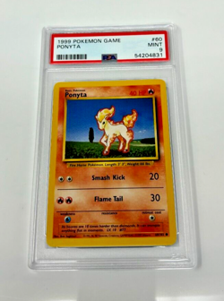 1999 Pokemon Game Base Set #60 PONYTA MINT PSA 9 - Image 1