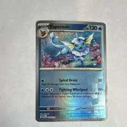 Pokemon Vaporeon Master Ball Pattern Sv: Prismatic Evolutions Holo Rare 022/131 - Image 1