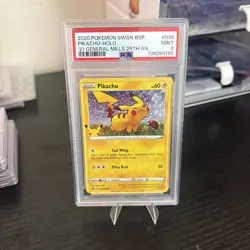 2020 POKEMON SWSH BLACK STAR PROMO #039 PIKACHU-HOLO PSA 9 - Image 5