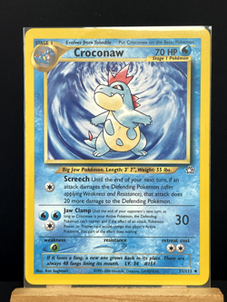 Pokemon '159 Croconaw 31/111 Neo Genesis Uncommon Vintage GameFreak 2000 NM - Image 1