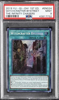 2019 YU-GI-OH! THE INFINITY CHASERS 1ST ED #EN024 WITCHCRAFTER BYSTREET PSA 9 - Image 1