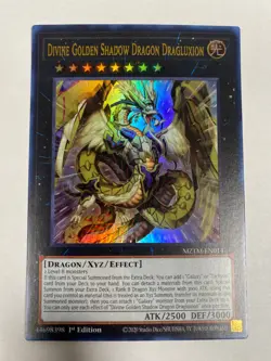 Divine Golden Shadow Dragon Dragluxion MZTM-EN014 Ultra Rare 1st Ed NM Yugioh - Image 1